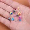 Bonbonfarben Bauchnabelring Acryl Nabelpiercing Ohrstecker Edelstahl Barbell Nombril für Frauen Körperschmuck