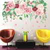Stickers muraux feuilles vertes pour chambre salon enfants bricolage Art décalcomanies porte murales florales décor à la maison