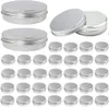 Wholesale Storage Boxes Bins Aluminum Round Cans with Lid, 2 Oz Metal Tins Food Candle Containers Screw Tops for Crafts, Storage, DIY (Silver) KD