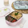 SHAI Keep Warm Food Container Portable Boîte à lunch japonaise avec compartiments Vaisselle 304 Acier inoxydable Enfants Bento 211104