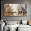 Pittura a olio stampata su stampe su tela City Building Colorful Rain City Landscape Pictures Wall Art For Living Room Home Decor