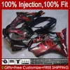 Motorrad-OEM-Karosserie für HONDA CBR600FS CBR 600 F4 FS CC Red Flames 600F4 Karosserie 54No.142 CBR600F4 99 00 CBR600 F4 1999 2000 600CC 1999-2000 Spritzguss-Verkleidung