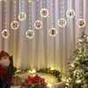 クリスマスLEDライトデコレーションルームガーランドイヤーサンタクロースアクセサリー211105