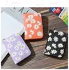 Kleine Daisy Koreanische Brieftasche Karte Halter Mode Kleine Einfache Kurze Wallettets Zipper Daisy Entworfen Pu Leder Geldbörse Weibliche