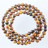 WOJIAER Natural Stone Yellow Tiger Eye Beads 4 6 8 10 12mm Mala Bead for DIY Personal Bracelet Necklace Jewelry Making BY919