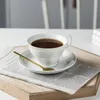 Tazze M Bicchiere in ceramica retrò europeo Bicchiere da acqua Tazza da caffè Set di tazze da caffè per la colazione a casa di lusso leggero Bicchieri da latte S