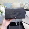 fashion new lady shoulder bags women high quality Evening handbags messenger totes tassel Silver gold purse chain cross body square Crocodile wallets flaps casual