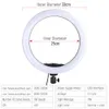 13inch RGB LED Selfie Ring Light 33cm Color Cor Fotografia Iluminação Com 2M 1.6m 0.5m Tripé Para Maquiagem Photo Studio Fill Lamp