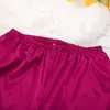 Hiloc satin pyjamas för kvinnor Sleepwear silke ren färg långärmad två bit set med sashes röd rosa kläder våren 210809