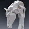 Horse Head Ornaments Animal Resin Home Decoration Nordic Geometric Origami Crafts Furnishings Living Room Desk Decor Statuette 211108