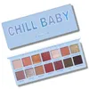 CmaaDu 14 Color Chill Baby Glitzer-Lidschatten-Look-Make-up, wasserfest, metallisch, einfach zu schminken, schimmernde Lidschatten-Palette