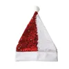 Toptan! Süblimasyon Noel Sequins Şapka Boş Tek Yan Isı Transferi Santa Claus Süslemeleri A12