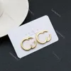 Argento Lettera Stud Orecchini in oro semplice Solido Elegante lega Orecchini a bottone da donna Gioielli per tutti i giorni Fascino per ragazza