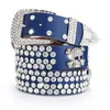 Wide Buckle Belt For Women Woman Vintage Rhinestone Skull Belts Second Layer Cow Skin Top Quality Strap Female For Jeans