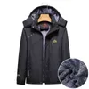 Winter Fleece Militär vandring Jackor Män Vindskydd Vattentät Outwear Parka Mens Windbreaker Army Raincoat Coat Overcoat 5XL Y1109