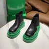 Sonbahar Kış Bayan Martin Çizmeler Yumuşak Dana Kadın Elastik Kemer Ayak Bileği Boot 100% Deri Bayan Platform Tasarımcısı Sneakers Moda Kalın Soled Kadın Ayakkabı Boyutu 35-40