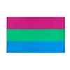90 x 150 cm, 3 x 5 Fuß, LGBTQIA Polysexueller Stolz, romantische Orientierungsflagge, direkt ab Werk, 100 % Polyester
