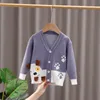 Baby meisje kleding winter cardigan hond kinderen jongens gele lolita trui lange mouw tops casual kinderen trekken fille tiny cottons y1024