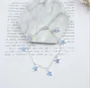 Anklets Jewelrylights Europe and the United States Ladies Beach Wind Blue Five - Winted Star Tassel Anklet Luminous Drop dostawa 2021 6yru