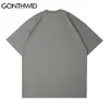 Oversized Streetwear Tshirts Hip Hop Creative Punk Rock Gothic Tee Shirts Mężczyźni Lato Harajuku Moda Krótki rękaw Topy 210602