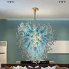 Candelabros soplados hechos a mano con forma de Coral de lujo moderno, decoración para sala de estar, lámparas de araña de cristal de estilo turco Murano