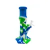 DHL Printing Silicone Bong water Pipe silicone bongs pipe Camouflage colorful With Silicone water smoking pipes Unbreakable Oil Rig