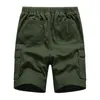 Shorts Multi Pocket Summer Loose Zipper Breeches Khaki Grey Plus Size Short Pant Casual Cotton Black Long Mens Cargo Shorts#F3 210716