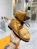 Women PILLOW Flat Down Shoes Platform Snow Boot Lightweight Bottom Girl Winter Comfort Outdoor Shoes Lace-up Ankle Boots witth box