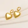 18k Yellow Solid Fine Gold GF Necklace Earring Indian Ethnic Heart Pendant Chain Women Jewelry Sets Chains wedding party290A