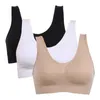 3 sztuk / partia Bracie bez szwu z podkładkami Plus rozmiar biustonosze dla kobiet aktywny biustonosz Bezprzewodowy Brassiere Push Up Big Size Vest Wireless BH 5XL 210728