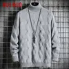 Ruihuo vit pullover turtleneck män kläder sköldpadda halsrockar hög krage stickad tröja koreanska man kläder m-2xl 211006