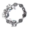 Oorbellen ketting retro tibetaanse zilveren turquoise olifant hanger drop armband sieraden sets