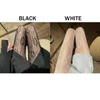 Women Lolita Hollow Out Floral Lace Pantyhose Fishnet Kawaii Tights White Stockings See-Through Vintage Net Stockings Y1130