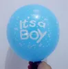Partihandel Ny Happy Birthday Decoration Balloon Clear Blue Helium It's Boy Baby 1st Latex KD1