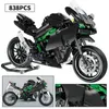 836 Uds ciudad todoterreno moto MOC modelo bloques de construcción creador técnico coche de carreras motocicleta ladrillos juguetes para niños regalos Q0823
