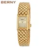 Gold Watch for Women Luxury Rectangle Women039s Wristwatch Golden Quartz Clock en acier inoxydable Match Montre Femme 2201057181813