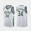 City Earned Edition Giannis 34 Antetokounmpo 농구 유니폼 Khris 22 Middleton Ray 34 Allen Men 스티치 사이즈 S-3XL