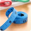 200pcs 60 inch 150cm Double-Scale Double Sides Soft Tape Measure Body Measuring Tailor Ruler sewing Tool Flat mixed Colors DH8465