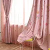 子供のためのスタイルの遮光カーテン子供のリビングルームの女の子の寝室ピンクユニコーン窓のためのピンクの男の子210712のためのドレープ