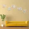 Mirrors 100Pcs 3D Removable Heart Fashion Mirror Sticker Wall DIY Self Adhesive Home Room Art Background Decor Decoration