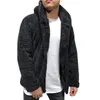 남성 자켓 버튼 코트 따뜻한 가짜 겨울 캐주얼 느슨한 양면 플러시 까마귀 솜털 양털 모피 자켓 후드 겉옷