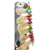 Altre forniture per uccelli Giocattolo per pappagalli con erba in legno naturale Morso da masticare Gabbia sospesa Altalena Salire Gabbie Giocattoli pendenti