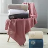 Towel 100% Cotton 34x74cm Embroidered Towels Beach Bath For Adults Quick-Dry Soft Face Absorbent
