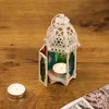 Candle Holders Vintage Glass Holder Cage Lantern Hollow Candlestick Wedding Home Decor Retro Desktop Ornament