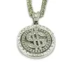 Hip Hop dollar pendentif collier homme collier bijoux acier inoxydable corde chaîne pour hommes