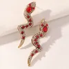 Stud S2493 bijoux de mode diamant serpent boucles d'oreilles strass serpents boucle d'oreille