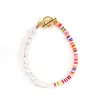 Maglia, catena Minar Summer Bohemia fatta a mano multicolore simulazione perle braccialetti con ciondoli perline per gioielli da donna con chiusura a levetta