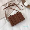 Moda Cinto Decoração Box Saco Feminino Lattice Selvagem Pequeno Quadrado Textura Trendy Messenger Cross Body