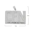 Catene ghiacciate Scintillanti zirconi cubici Lettera proveniente da Not Thing Ciondolo Personalità Moda alla moda Hip Hop 5A CZ CFN Fascino Collo2632