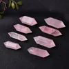 Decorative Objects & Figurines Natural Rose Quartz Crystal Hexagonal Double Terminated Points Wand Meditation Reiki Healing Stone DIY Minera